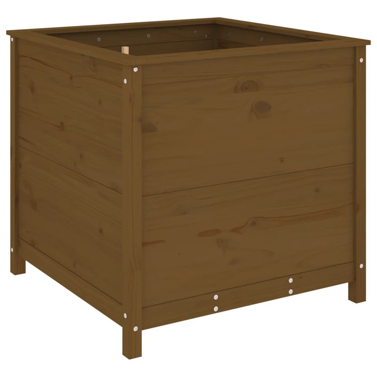 VIDAXL -Planungsbox 82.5x82.5x78 cm Festkiefer Honigbraun