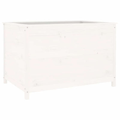 VIDAXL -Pflanzer erhöht 119,5 x 82,5 x 78 cm Festkiefer weiß weiß