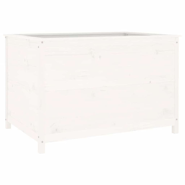 VIDAXL -Pflanzer erhöht 119,5 x 82,5 x 78 cm Festkiefer weiß weiß
