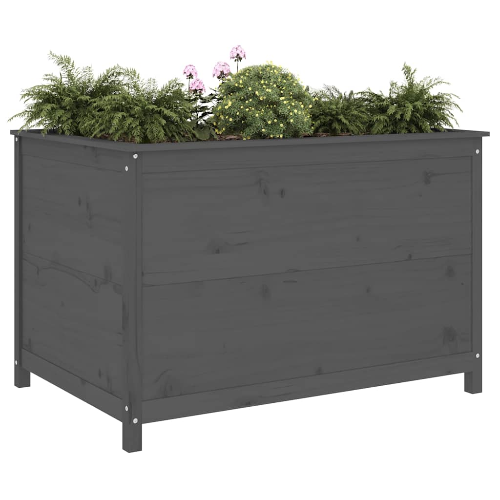 VIDAXL -Pflanzer erhöht 119,5 x 82,5 x 78 cm Festkieferngrau grau grau
