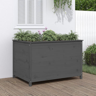 VIDAXL -Pflanzer erhöht 119,5 x 82,5 x 78 cm Festkieferngrau grau grau