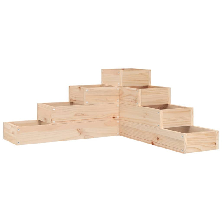 Vidaxx Pflanzgefäß 4-lagig 80,5x79x36 cm massives Kiefernholz