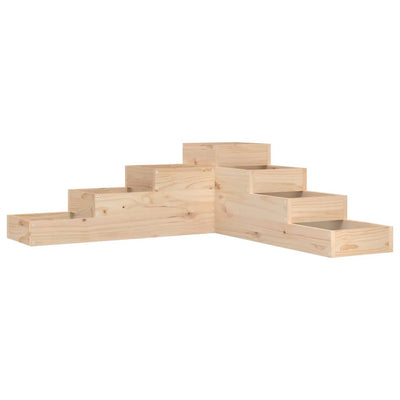 Vidaxx Pflanzgefäß 4-lagig 106x104,5x36 cm massives Kiefernholz
