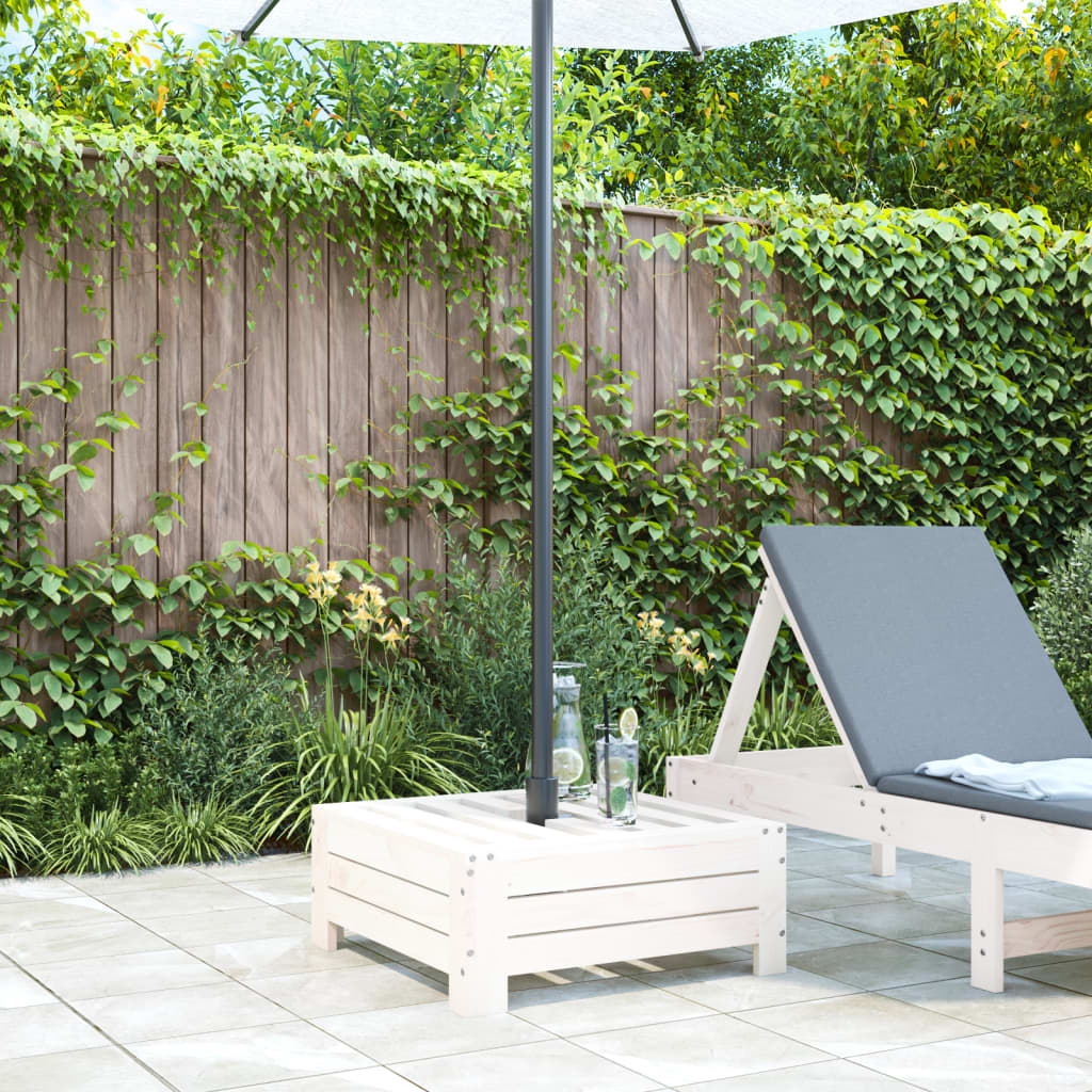 Vidaxl Parasol Footing Festkiefer weiß