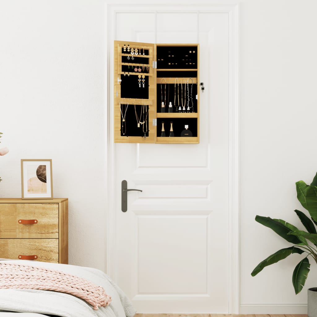 VIDAXL -Schmuckschrank mit Spiegelwand -montiert 30x8,5x67 cm