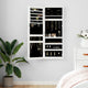 Vidaxl -Schmuckschrank mit Spiegelwand montiert 37,5x10x106 cm Weiß