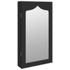 VIDAXL -Schmuckschrank mit Spiegelwand -montiert 37,5 x 10 x 67 cm schwarz