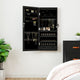 Vidaxl Schmuckschrank mit Spiegel und mit LED -Wand montiertem Schwarz