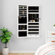 Vidaxl Schmuckschrank mit Spiegel und mit LED -Wand montiertem Weiß