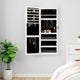 Vidaxl Schmuckschrank mit Spiegel und mit LED -Wand montiertem Weiß