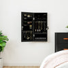 Vidaxl Schmuckschrank mit Spiegel und mit LED -Wand montiertem Schwarz