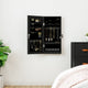 Vidaxl Schmuckschrank mit Spiegel und mit LED -Wand montiertem Schwarz