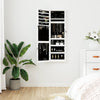 Vidaxl Schmuckschrank mit Spiegel und mit LED -Wand montiertem Weiß