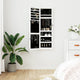 Vidaxl Schmuckschrank mit Spiegel und mit LED -Wand montiertem Weiß