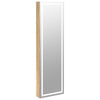 Vidaxl -Schmuckschrank mit Spiegel und LED -Wand -montiert