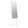 VIDAXL -Schmuckschrank mit Spiegel 42x38x152 cm weiß abgelöst