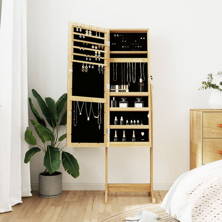 VIDAXL -Schmuckschrank mit Spiegel 42x38x152 cm abgelöst