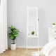 Vidaxl -Schmuckschrank mit Spiegel mit LED Lighting Listached White