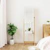 Vidaxl -Schmuckschrank mit Spiegel und LED -Beleuchtung freistehend