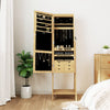 Vidaxl -Schmuckschrank mit Spiegel und LED -Beleuchtung freistehend