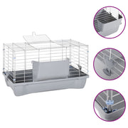Vidaxl Animal Loft Smalltiere 58x32x31 cm Polypropen und Metallgrau - afbeelding 1