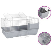 Vidaxl Animal Loft Smalltiere 80x45x39 cm Polypropen und Metallgrau - afbeelding 1