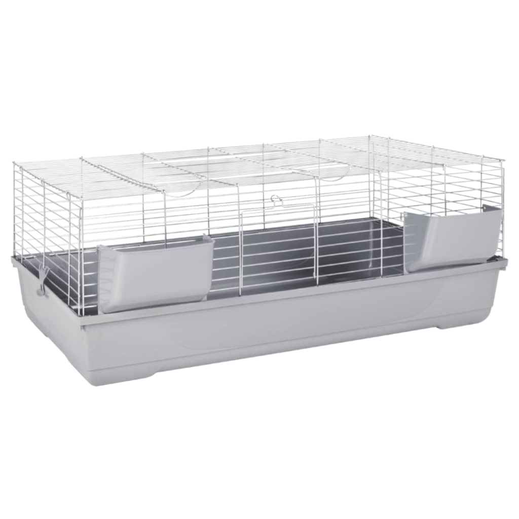 Vidaxl Tier Loft Smalltiere 118x59x46 cm Polypropen Metallgrau