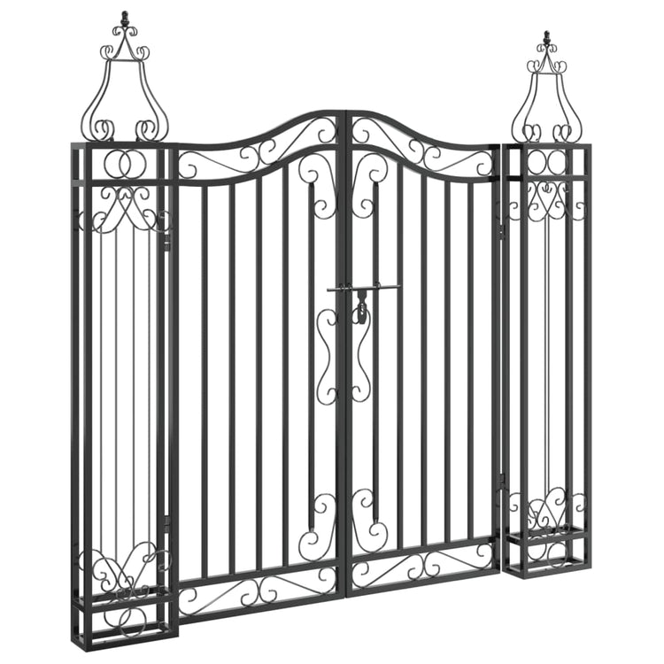 Vidaxx Tor 121x8x120 cm Schmiedeeisen schwarz