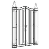 Vidaxl Poort 121x8x180 cm Schmiedeeisen schwarz - afbeelding 2