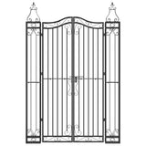 Vidaxl Poort 121x8x180 cm Schmiedeeisen schwarz - afbeelding 3