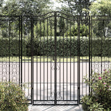 Vidaxl Poort 121x8x180 cm Schmiedeeisen schwarz - afbeelding 1