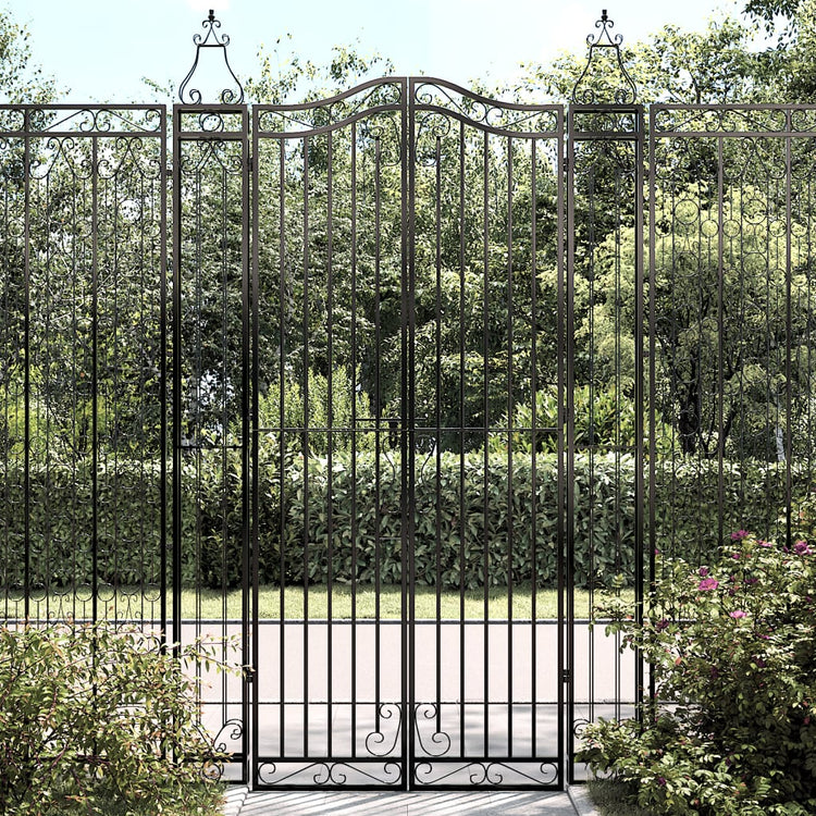 Vidaxl Poort 121x8x200 cm Schmiedeeisen schwarz