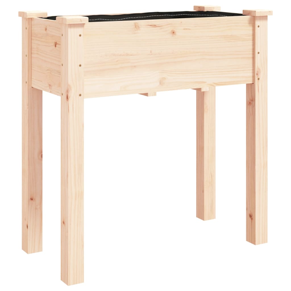VIDAXL -Pflanzer mit Auskleidung 71x37x76 cm Festkieferholz