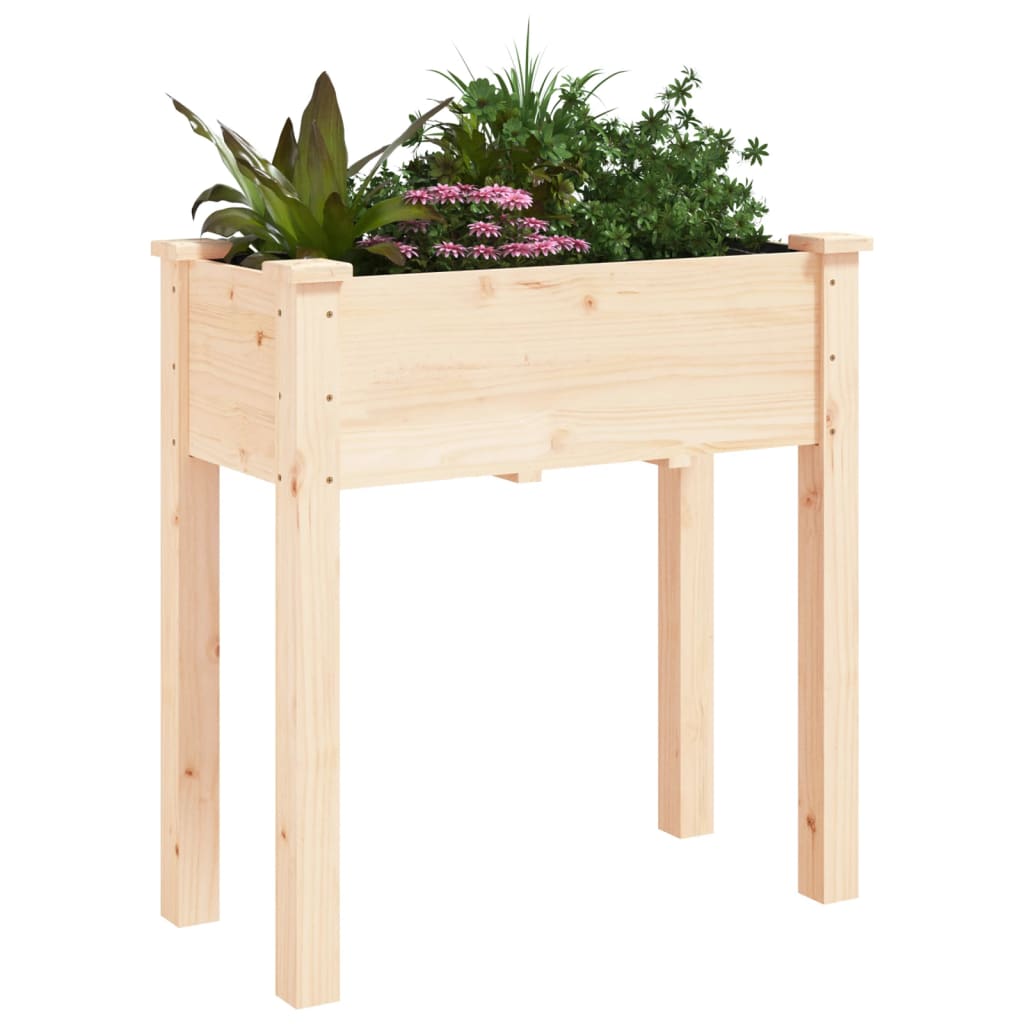 VIDAXL -Pflanzer mit Auskleidung 71x37x76 cm Festkieferholz
