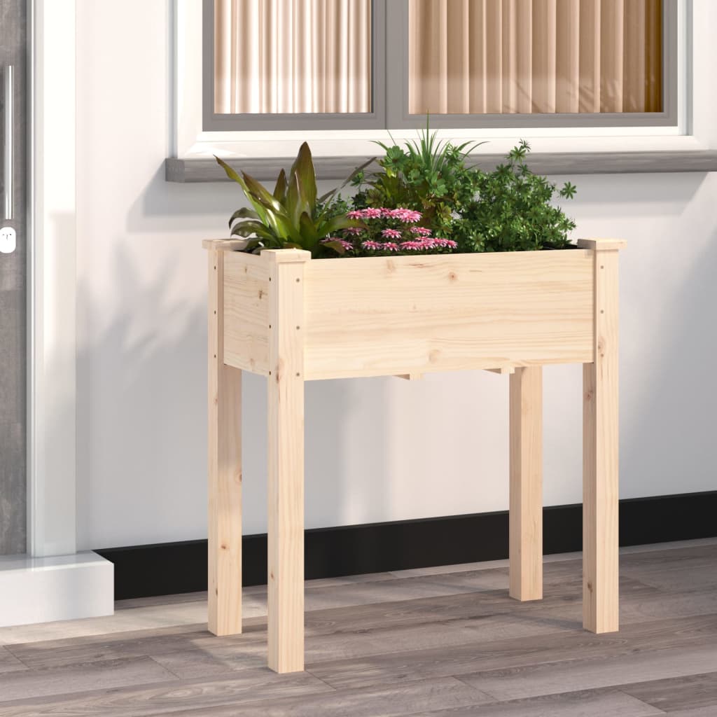 VIDAXL -Pflanzer mit Auskleidung 71x37x76 cm Festkieferholz