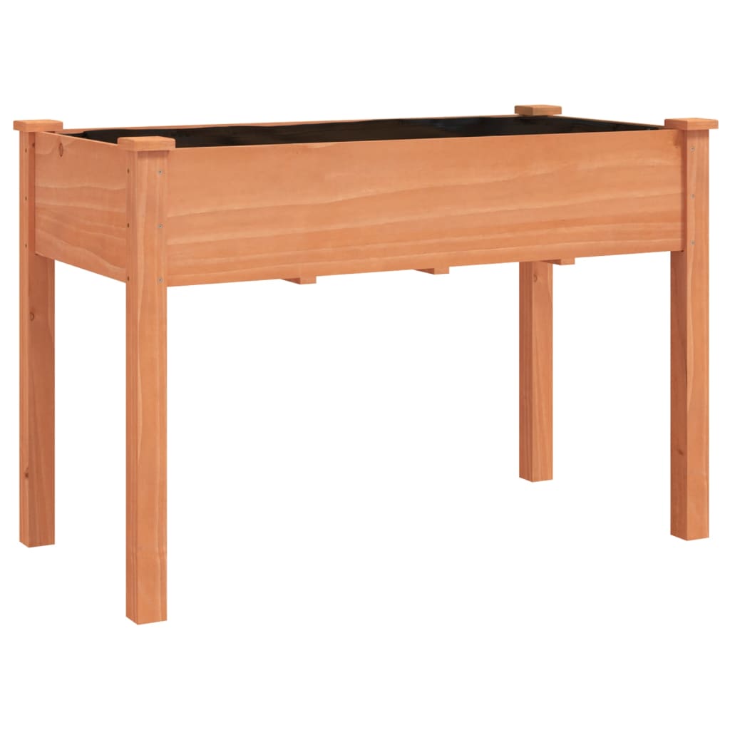 VIDAXL -Pflanzer mit Auskleidung 118x59x76 cm Festkiefernbraun