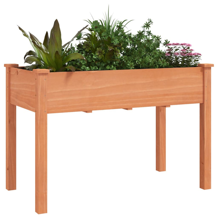 VIDAXL -Pflanzer mit Auskleidung 118x59x76 cm Festkiefernbraun