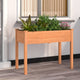 VIDAXL -Pflanzer mit Auskleidung 118x59x76 cm Festkiefernbraun
