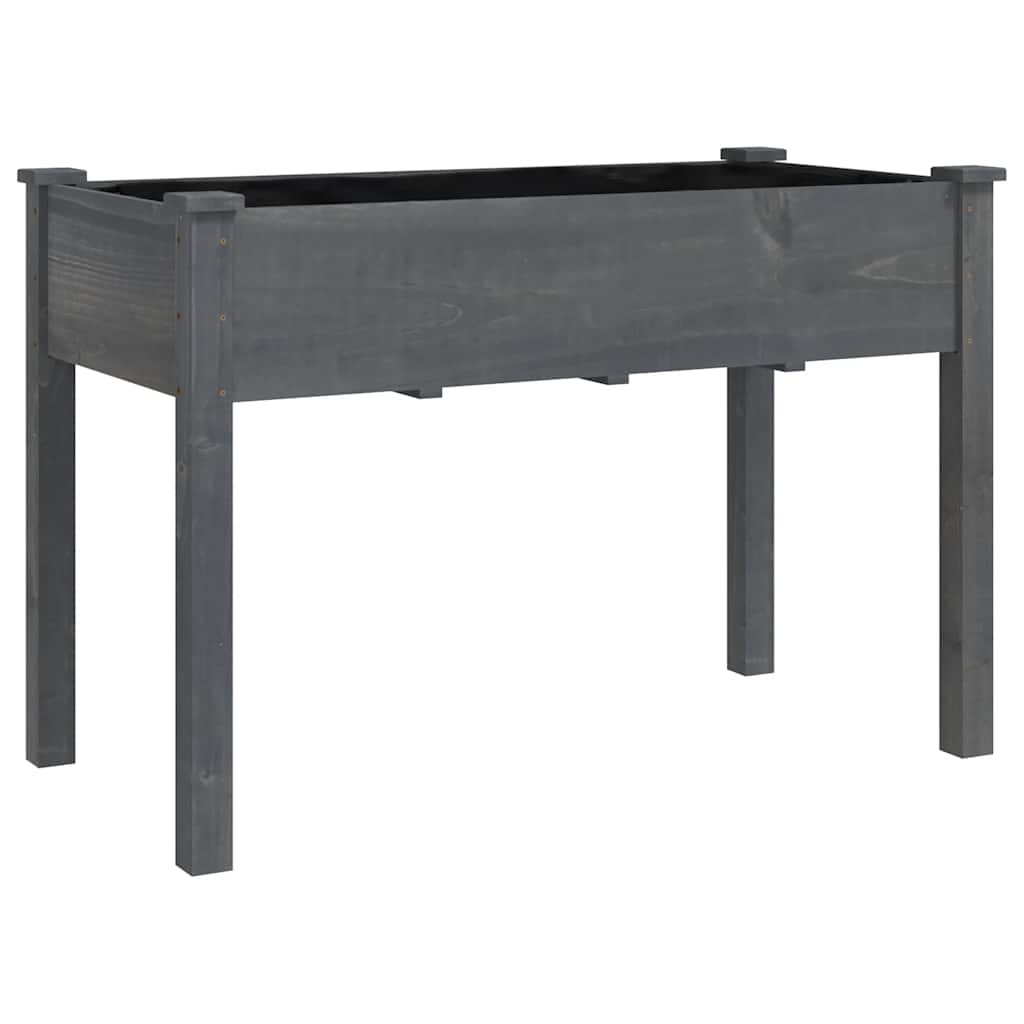 Vidaxx Pflanzgefäß mit Futter 118x59x76 cm massives Kiefernholz grau