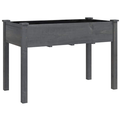 Vidaxx Pflanzgefäß mit Futter 118x59x76 cm massives Kiefernholz grau