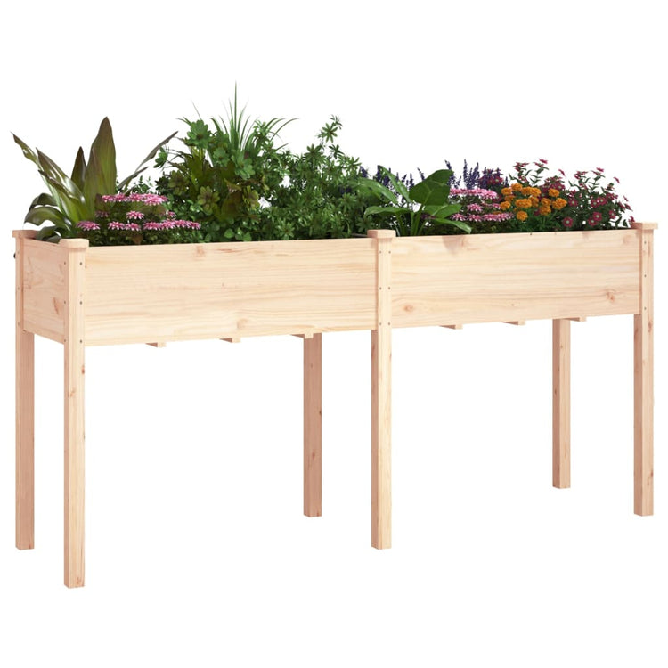 VIDAXL -Pflanzer mit Auskleidung 161x45x76 cm Festkieferholz