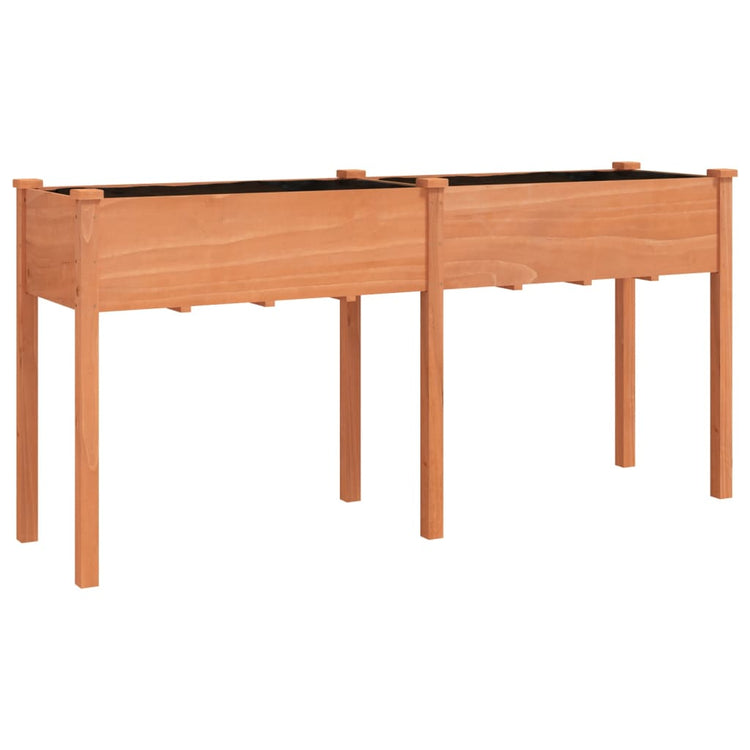 VIDAXL -Pflanzer mit Auskleidung 161x45x76 cm Festkiefernbraun