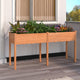 VIDAXL -Pflanzer mit Auskleidung 161x45x76 cm Festkiefernbraun