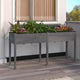 Vidaxx Pflanzgefäß mit Futter 161x45x76 cm massives Kiefernholz grau