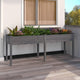 VIDAXL -Pflanzer mit Auskleidung 203x53x76 cm Festes Poring Grau
