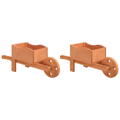 VIDAXL PLANTERTER SCHWEISSBARROW 2 PCS 47X15X19 CM Festkieferholz