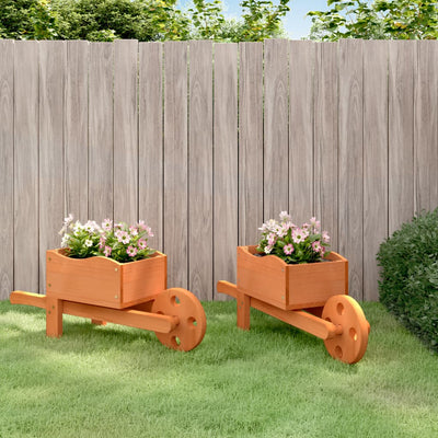 VIDAXL PLANTERTER SCHWEISSBARROW 2 PCS 47X15X19 CM Festkieferholz