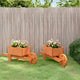 VIDAXL PLANTERTER SCHWEISSBARROW 2 PCS 47X15X19 CM Festkieferholz