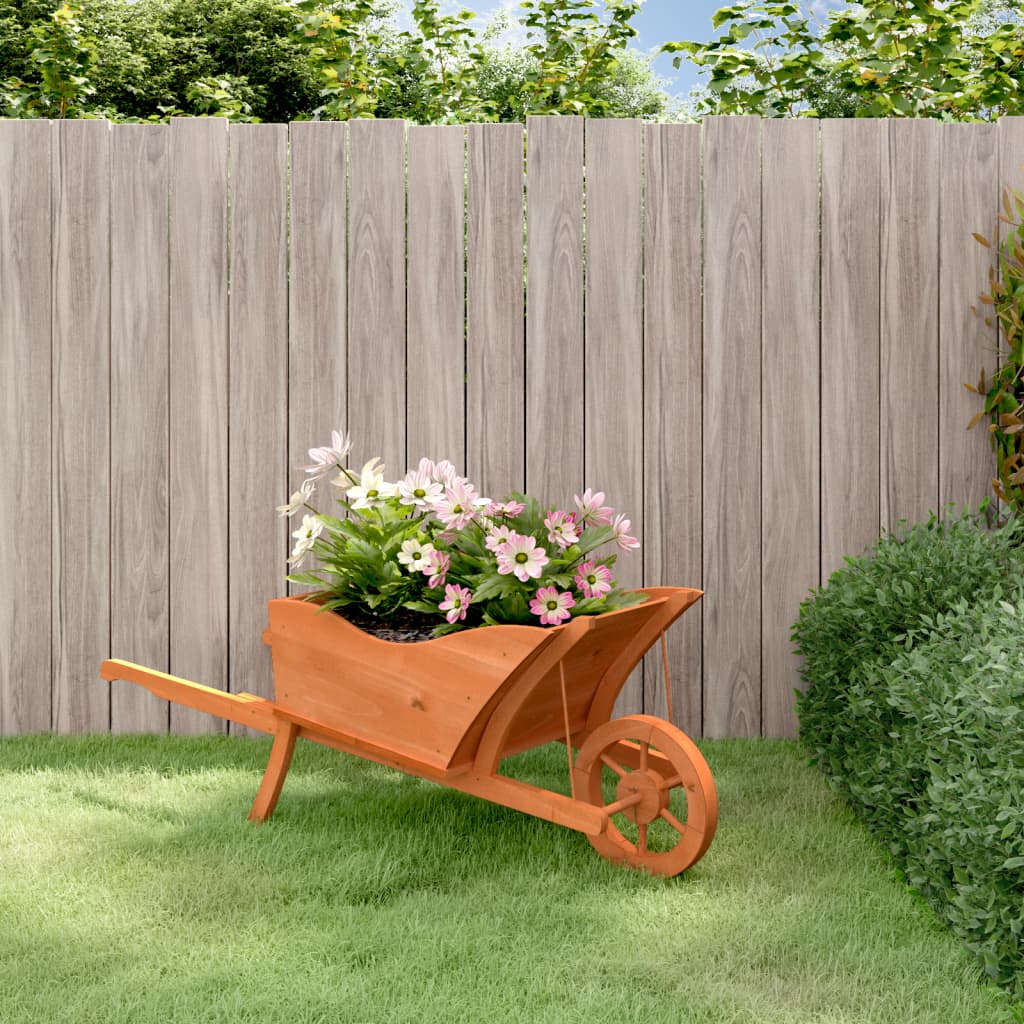 VIDAXL -Pflanzer Schubkarren 128x45.5x43 cm Festkieferholz