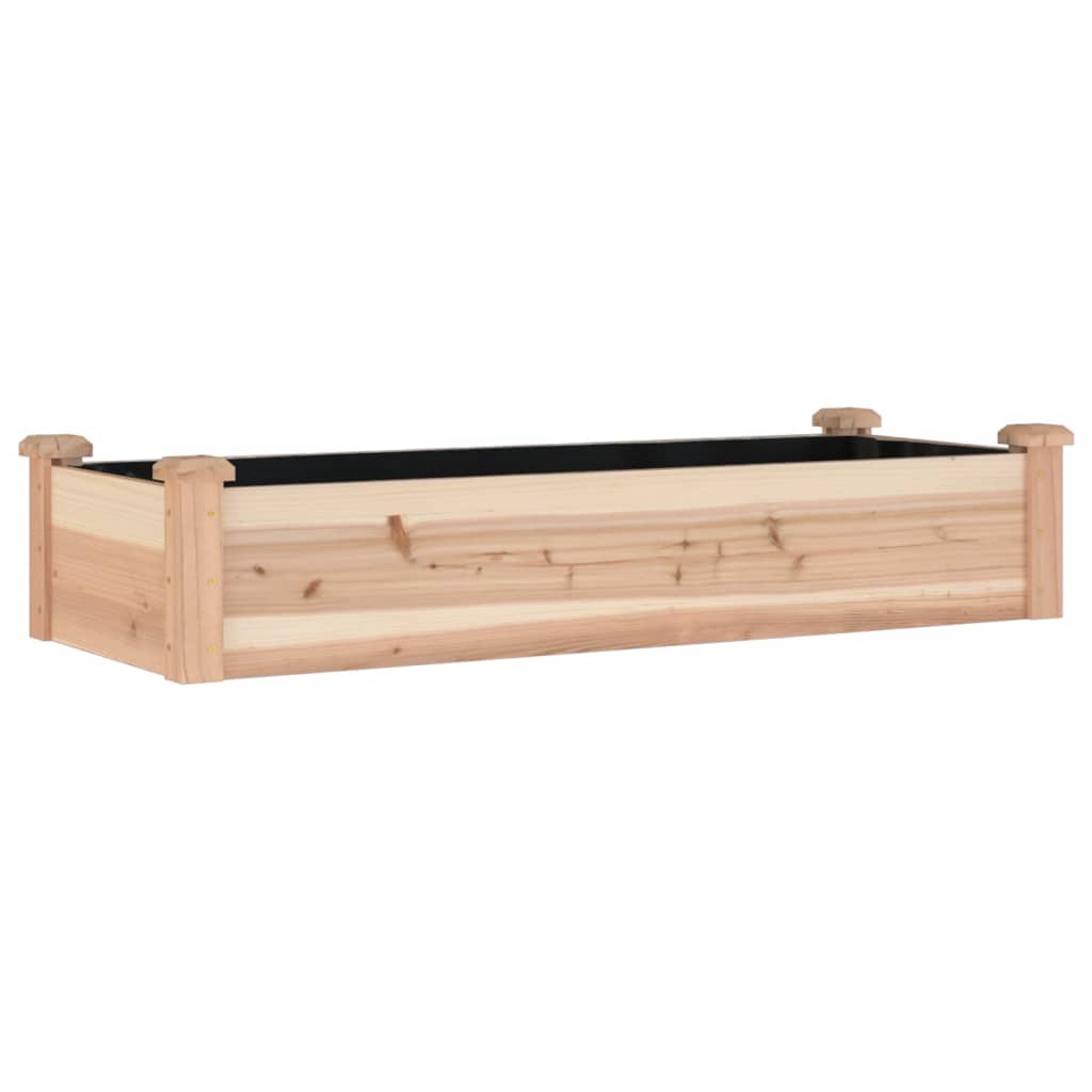 Vidaxl -Pflanzer mit 120 x 45 x 25 cm Festkieferholz angehoben